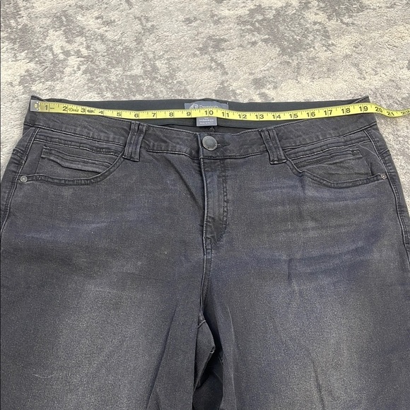 New Democracy Fray Step Hem Kick Flare Jeans Faded Black Wash Ab Plus Size 20W - Picture 8 of 12